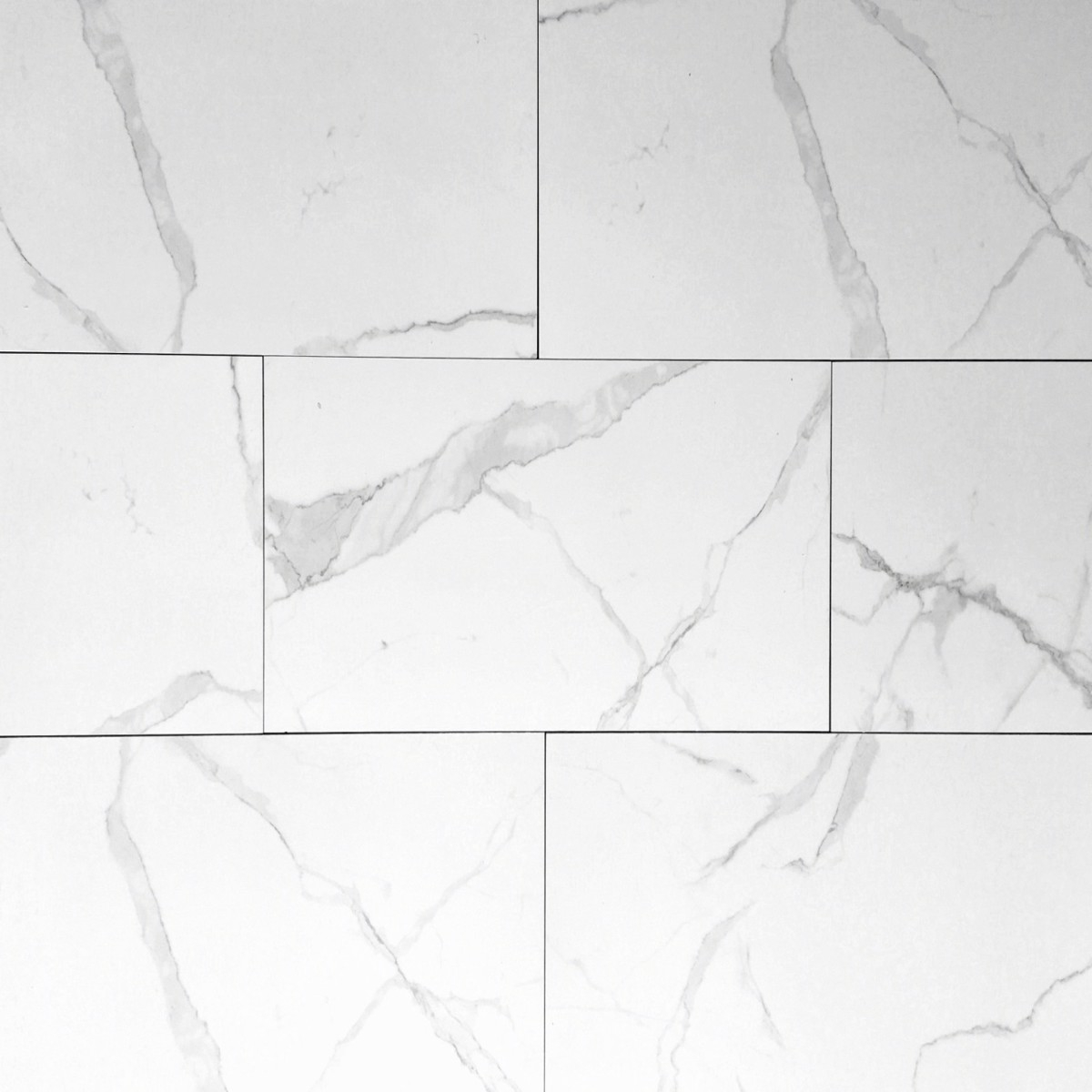 floor tiles wall tiles Statuario White Tru-Stone Porcelain 12x24 Gloss