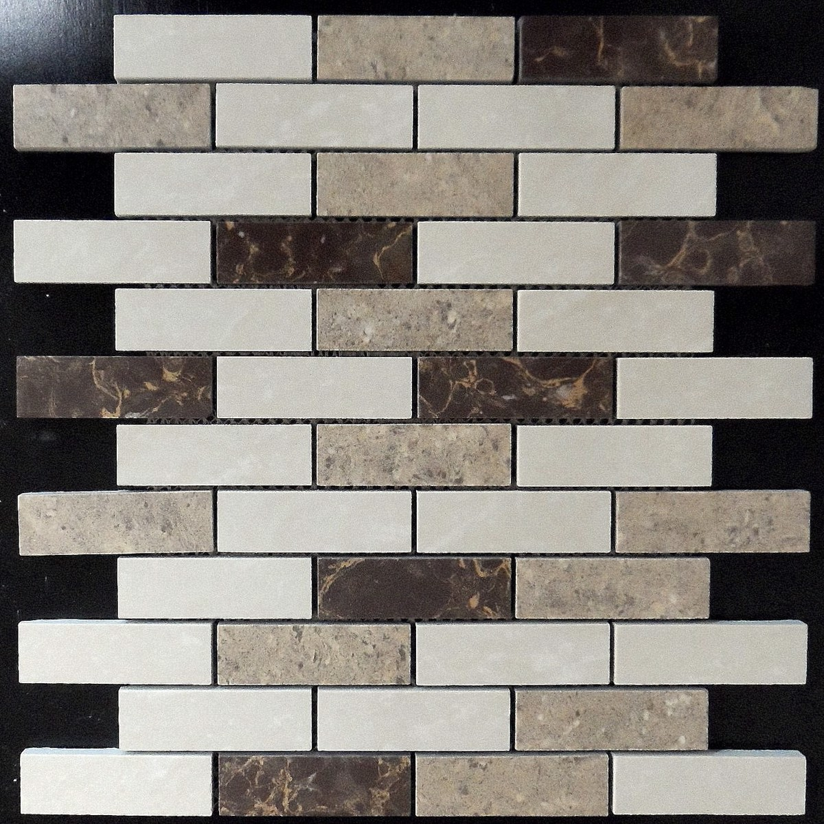 wall mosaics tiles studio Tru-stone polished mosaic 1x3