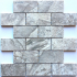 Concavesilvertrustonemosaic2X4 Backsplash Tiles