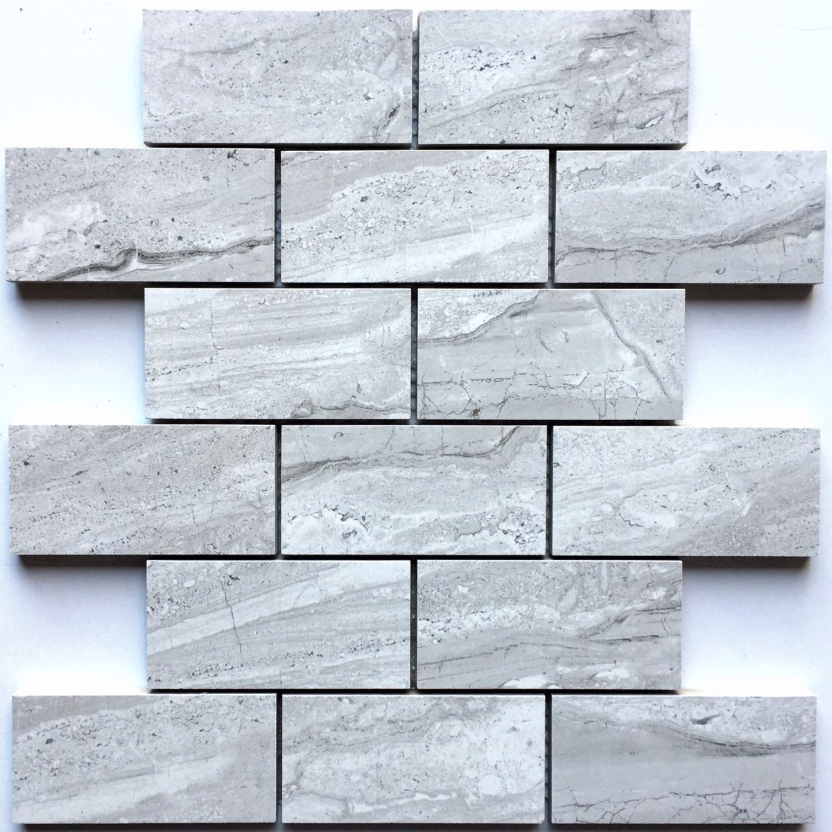 wall mosaics tiles Norway Ice Tru-Stone Mosaic Porcelain 2x4