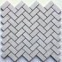 Majestic Pearl Tru-Stone Herringbone 1X2 Backsplash Tiles