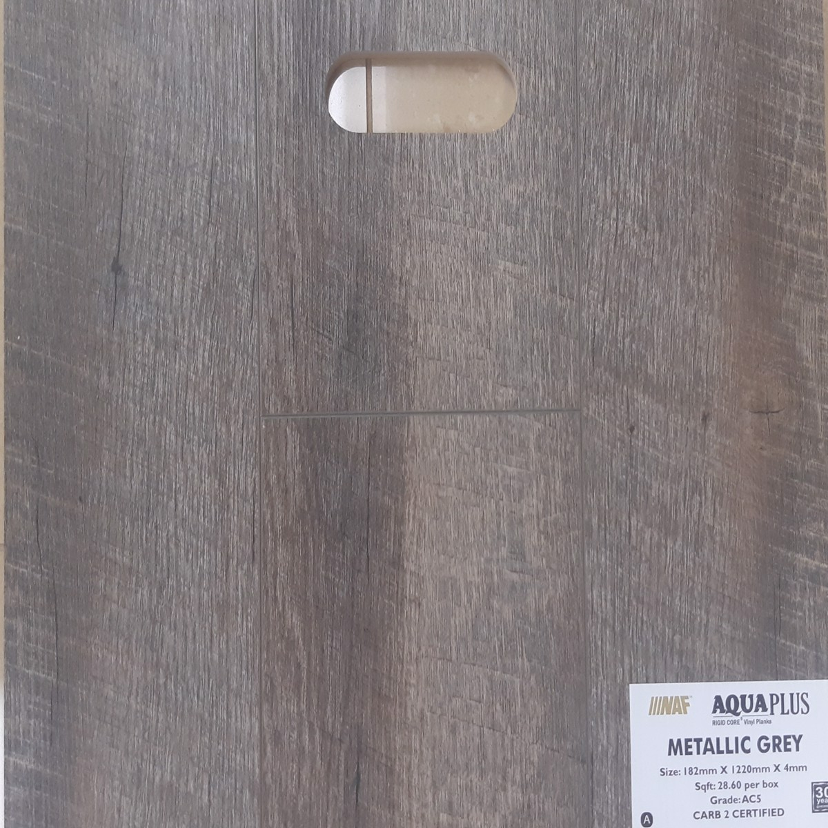 vinyl plank Metallic Grey Naf Spc 4mm Vinyl Plank Flooring