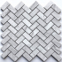Norway Ice Tru-Stone Herringbone 1X2 Backsplash Tiles