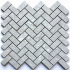 Bazalt Grey Tru-Stone Herringbone 1X2 Backsplash Tiles