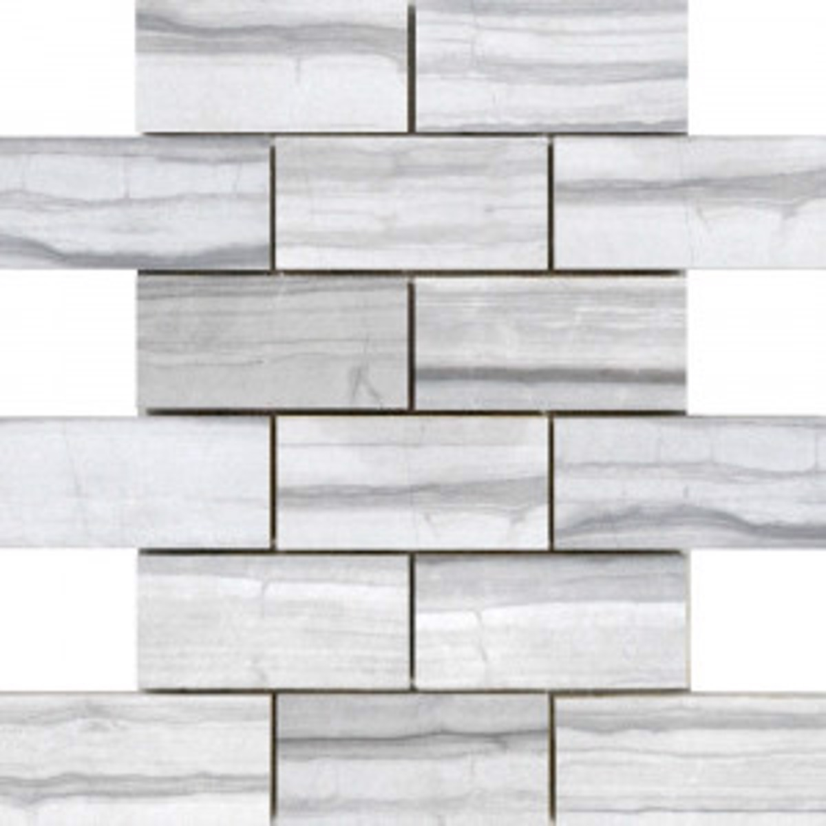 wall mosaics tiles Denver Ice Grey Tru-Stone Mosaic 2X4 Backsplash Tiles