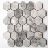 Storm Grey Matte Tru-Stone 2X2 Hexagon Mosaic Backsplash Tiles