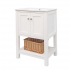 24-inch White Vanity with Ceramic Top D24WT