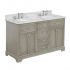 60-inch Weathered Grey Double Vanity with Carrara Marble Top R602RECARR