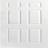 Primed 6 -Panel Textured Hollow Core Interior Slab Door 24"x80"x1-3/8"