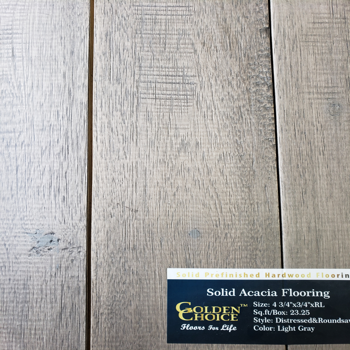 43/4" Light Gray Acacia Solid Hardwood Flooring